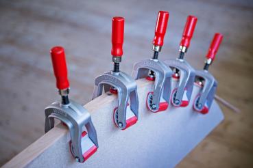 Edge clamp 10 - 80 mm - for the perfect, racy edge | die-cast aluminium housing | ergonomic wooden handle